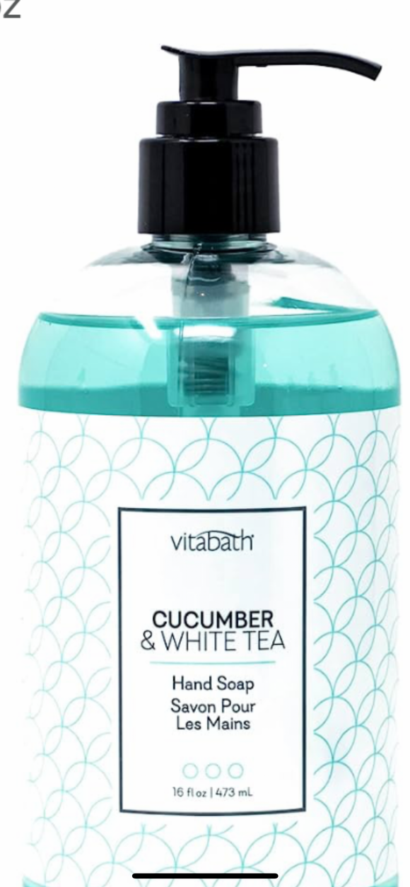 Vitabath Cucumber and White Tea Liquid Hand Soap-16 oz