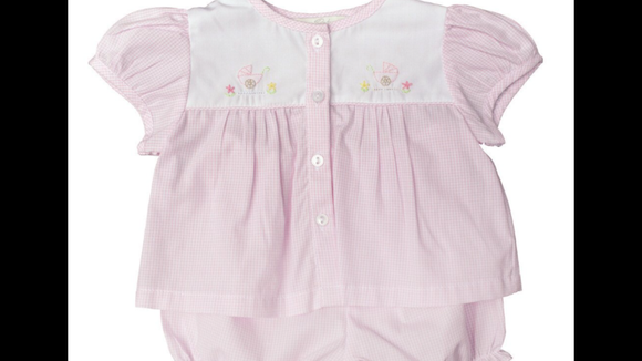Carriage Boutique- Baby Girl Carriage Diaper Set and Hat-93103