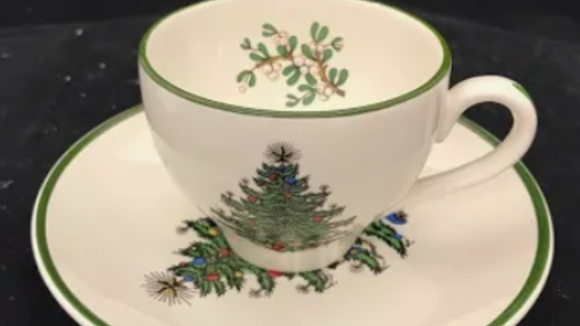 Cuthbertson Christmas China-Teacup and Saucer