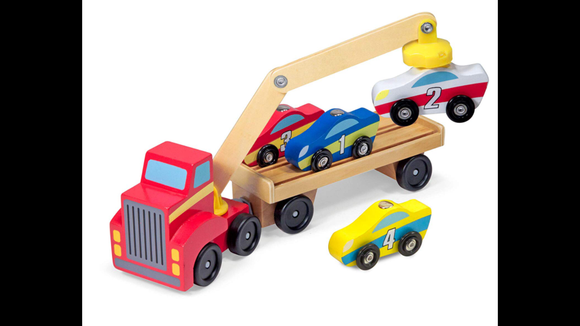 Melissa and Doug-Car Loader Wooden Toy Set