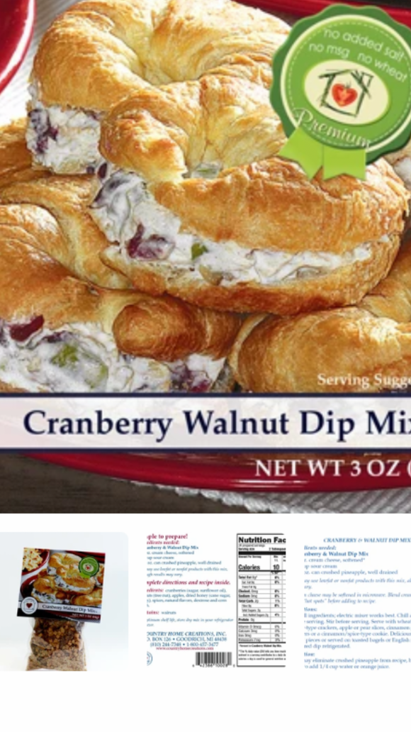 Country Home Creations Cranberry and Walnut Dip