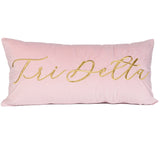 AOPi Sorority Velvet Lumbar Pillow