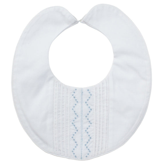 Feltman Brothers-Boys Pintucked Bib-Boys-white/blue/white and blue