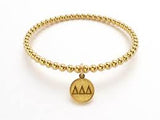 Kappa Delta Sorority Gold Plated Greek Beaded Bracelet