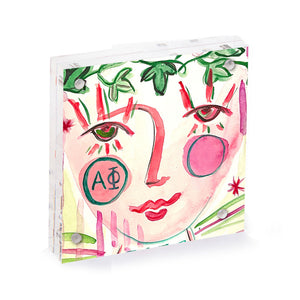 Alpha Phi Sorority Sister Face Framed Acrylic Print