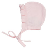 Feltman Brothers-Girls Ruffle Knit Bonnet-pink or white