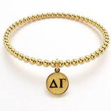 ADPi Sorority Gold Plated Greek Beaded Bracelet