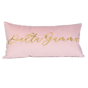 Delta Gamma Sorority Velvet Lumbar Pillow