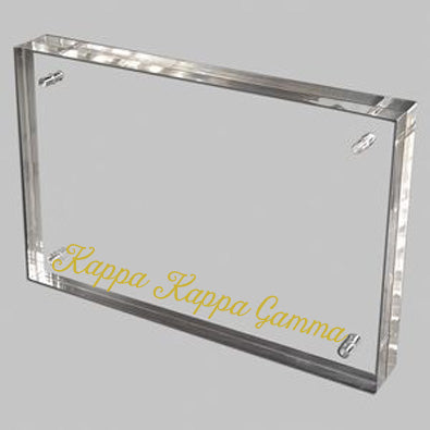 Kappa Sorority 4 by 6 Acrylic Frame with Gold Foil