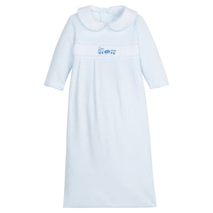 Little English-Smocked Newborn Gown-Train