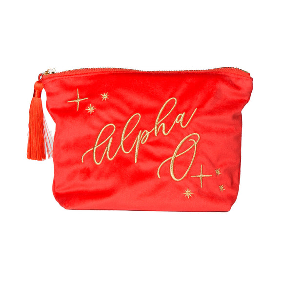 AOPi Sorority Velvet Vegas Bag