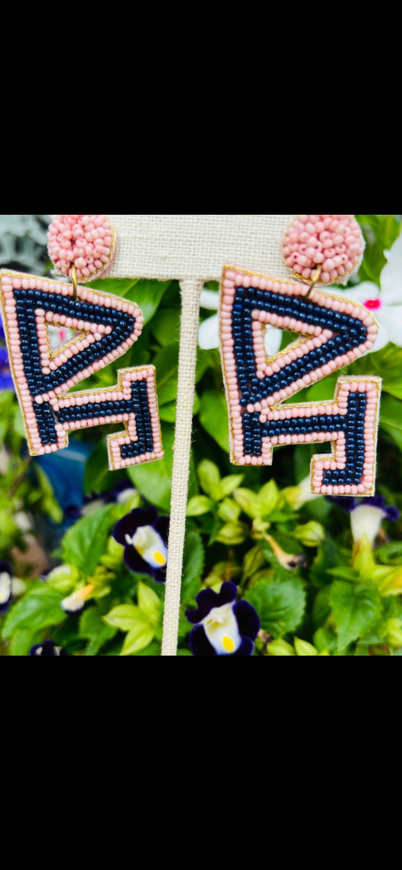 Delta Gamma Beaded Earrings