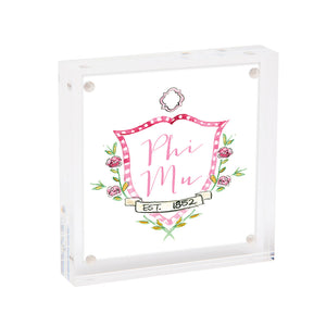 Phi Mu Sorority Motif Framed Print