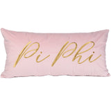 AOPi Sorority Velvet Lumbar Pillow