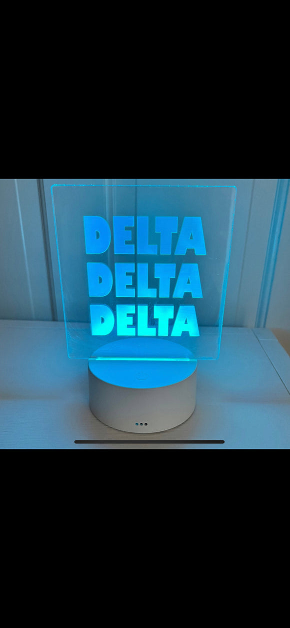 Delta Gamma Sorority LED Sign