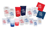 Hotty Toddy! | Game Day Cups & Napkins (All) : STADIUM Cups - RED & BLUE (4 red + 4 blue = 8 per pack)