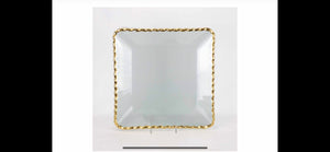 The Royal Standard-Cordova Square Serving Tray Clear/Gold