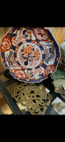 Andrea by Sadek Imari Japanese Vintage Plate-underglaze blue, iron red/orange, and gold accent with scalloped edge