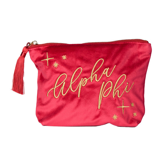 Alpha Phi Sorority Velvet Vegas Bag