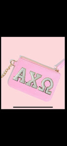 Alpha Chi Omega Sorority Card Wallet Key Chain