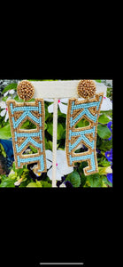 Kappa Kappa Gamma Beaded Earrings