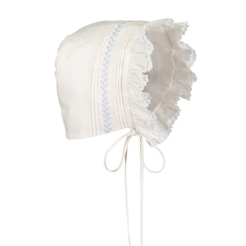 Feltman Brothers-Girls Vintage Blue and White with Lace Bonnet-GIrls