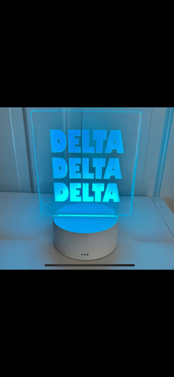 Tri Delta  Sorority LED Sign