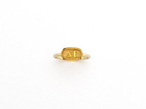 Delta Gamma Sorority Gold Plated Greek Oval Ring