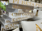 Kappa Delta Sorority White Decorative Blank Book with Gold Letters