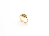 Pi Phi Sorority Gold Plated Greek Oval Ring