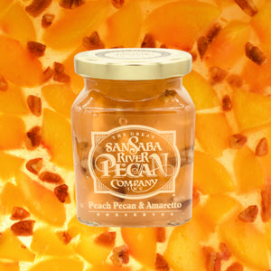 The Great San Saba River Pecan Company- Peach Pecan & Amaretto Preserves, large- 11oz