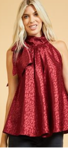 Glam Burgundy Halter Top