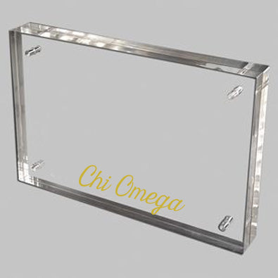 Chi-O Sorority 4 by 6 Acrylic Frame with Gold Foil