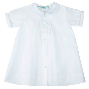 Feltman Brothers-Boys Train Embroidered  Folded Daygown White Newborn-Boys