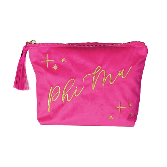 Phi Mu Sorority Velvet Vegas Bag