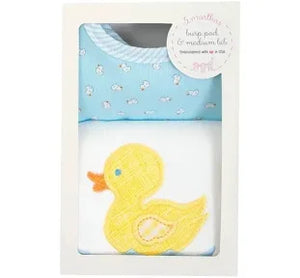 3 Marthas Bib and Burp Set-Duck