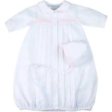 Feltman Brothers-Girls Dot Embroidered Gown White or Pink Newborn -GIrls