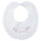 Feltman Brothers-Baby Bib-Girls Rose Garden Pink, White-73652