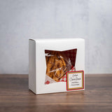 Carolyn's Cheese Straws 4 oz box with clear lid