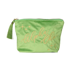 Alpha Chi Omega Sorority Velvet Vegas Bag