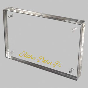 ADPI Sorority 4 by 6 Acrylic Frame with Gold Foil