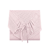 Feltman Brothers-Girls Pointelle Knit Ruffle Blanket-pink or white