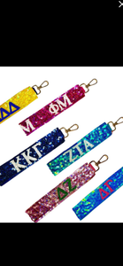 Phi Mu Sequin Wristlet