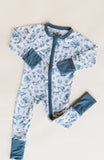 Little Peach Pajamas-Ocean Deep Romper