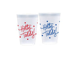 Hotty Toddy! | Game Day Cups & Napkins (All) : STADIUM Cups - RED & BLUE (4 red + 4 blue = 8 per pack)