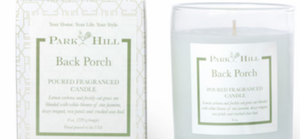 Park Hill Candle-Back Porch-Poured Glass Candle-8 oz
