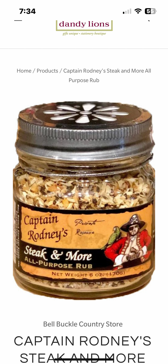 Captain Rodney's Steak Rub