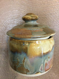 Satterfield's Pottery-small covered bowl -Riverbottom