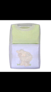 3 Marthas Burp and Bib Set-Lamb