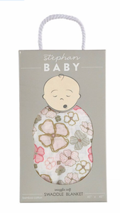 Stephan Baby-Swaddle Blanket Pink Posies